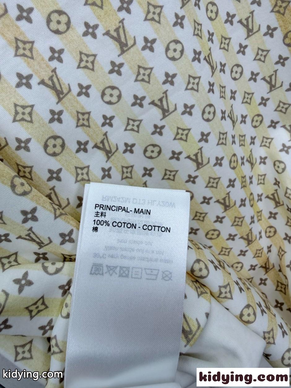 モノグラム ストライプ Tシャツ ルイ・ヴィトン Tシャツ コピー 半袖トップス-4