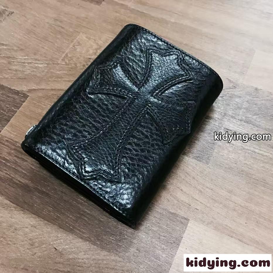 ハンドメイド 本革 手作り 折りたたみ財布 クロムハーツ 財布 スーパーコピー-1