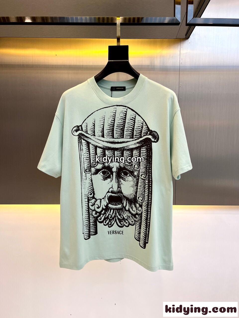注目される ラ マスケラ Tシャツ ヴェルサーチェ Tシャツ コピー 半袖 トップス-2