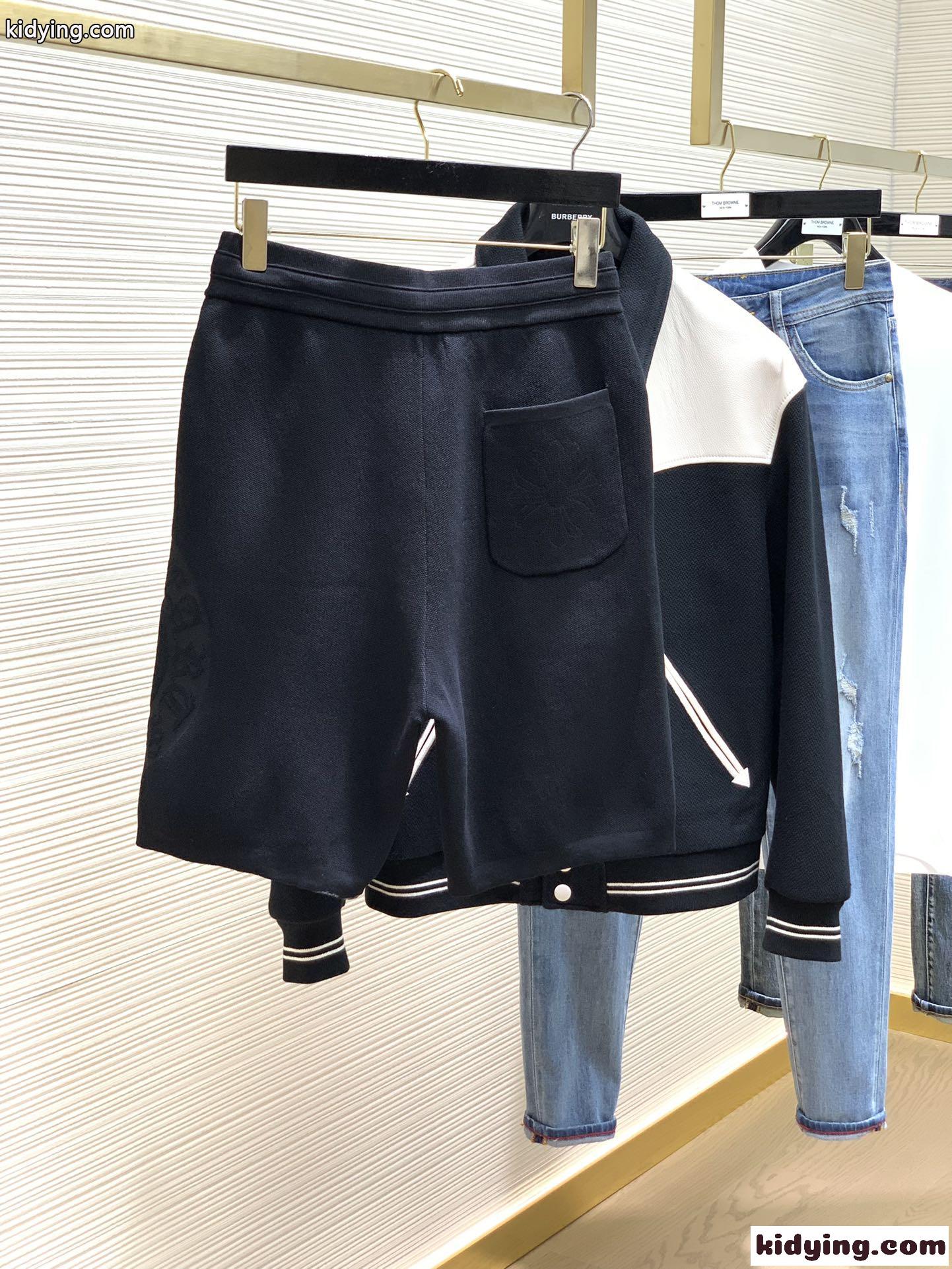 カジュアル リラックス ロゴ入り クロムハーツ パンツ コピー ショートパンツ ブラック-4