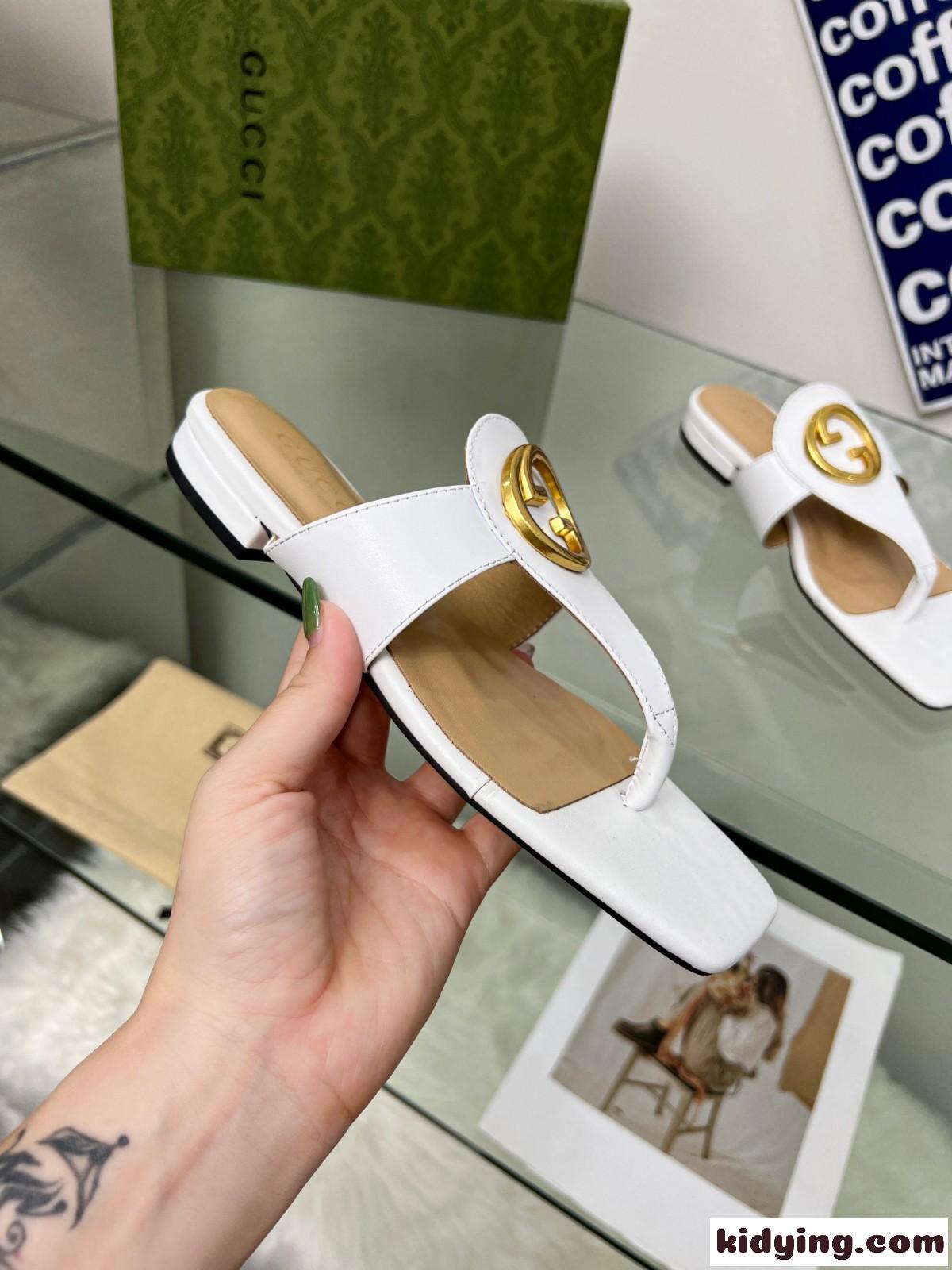 GUCCI グッチ ブロンディ トングサンダル スーパーコピー レディース ホワイト-2