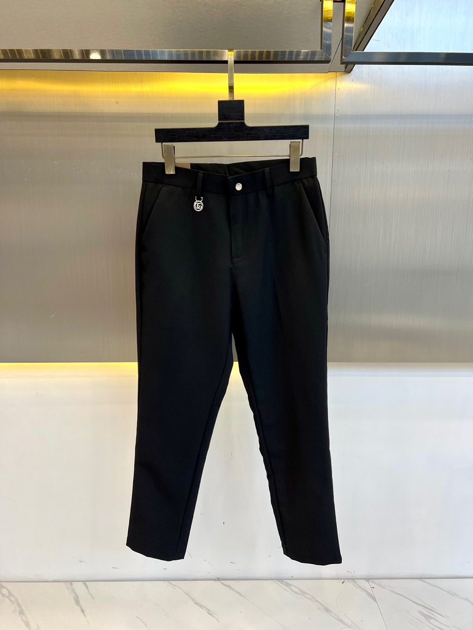 洗練された カジュアル スラックス グッチ パンツ 偽物 ビジネス ブラック-0