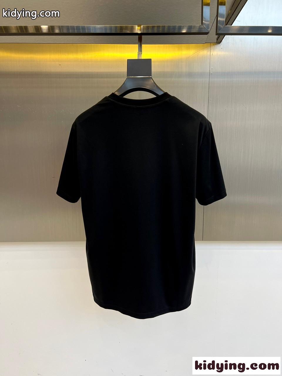 シンプル クルーネック 半袖Tシャツ エルメス Tシャツ 偽物 合わせやすい ブラック-3