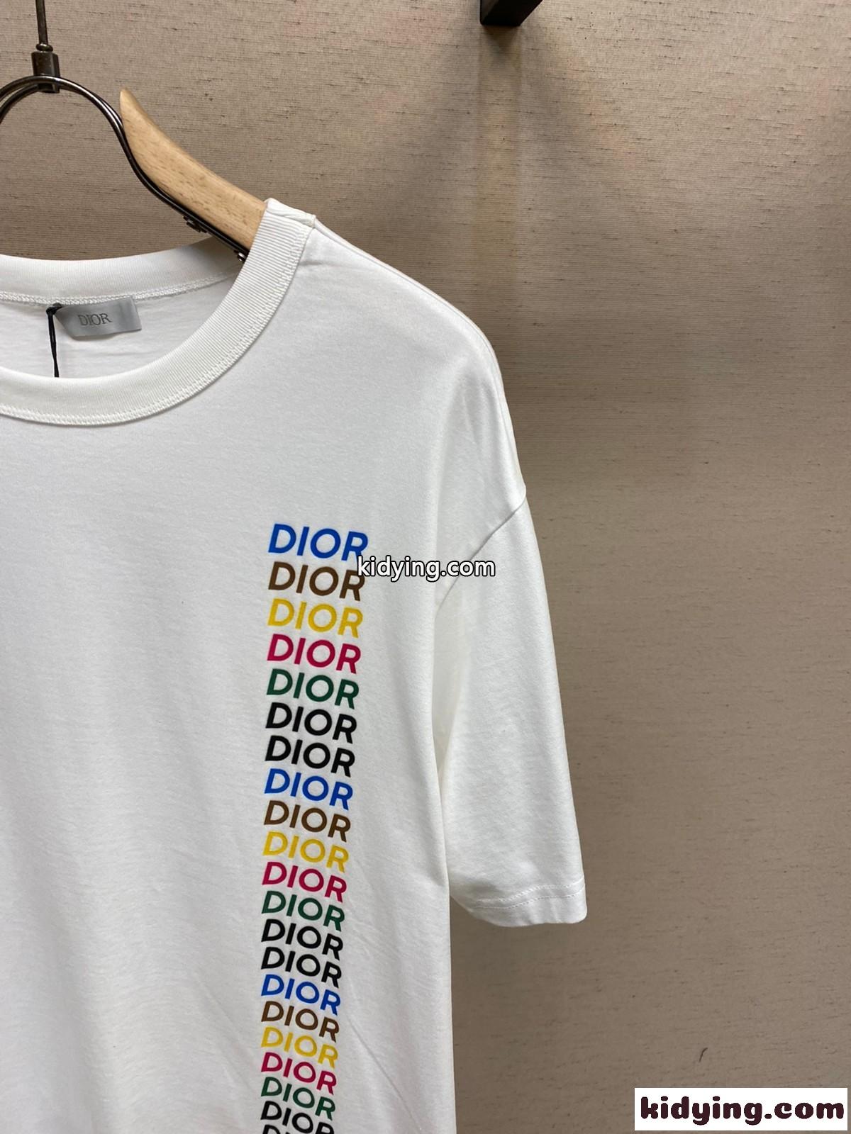 人気 おしゃれ ロゴ入り クリスチャン・ディオール Tシャツ コピー 半袖Tシャツ ホワイト-1