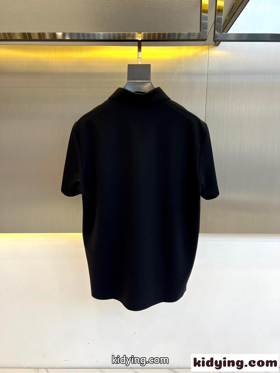 シンプル 上品 快適 半袖ポロシャツ トムブラウン Tシャツ スーパーコピー ブラック-3