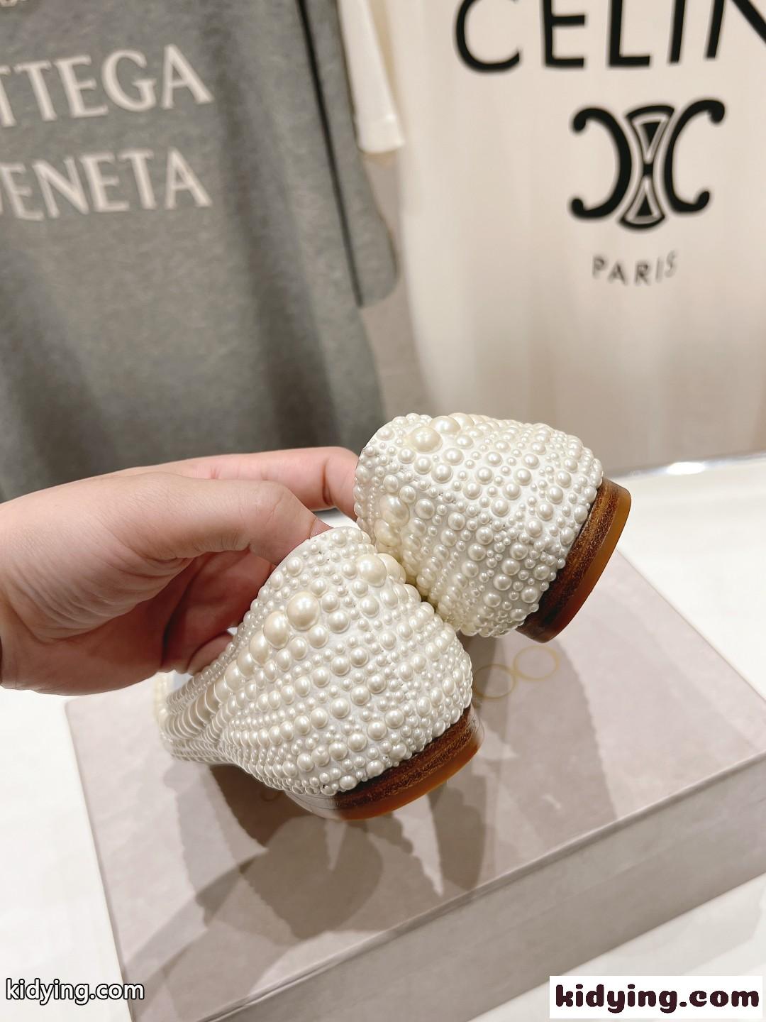 パール付き エルメ フラットシューズ ジミーチュウ パンプス スーパーコピー-3