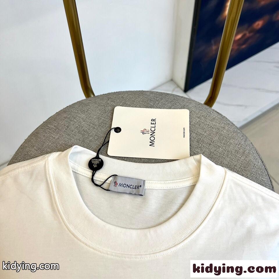 定番 おしゃれ ロゴ クルーネック モンクレール 半袖Tシャツ コピー ホワイト-2