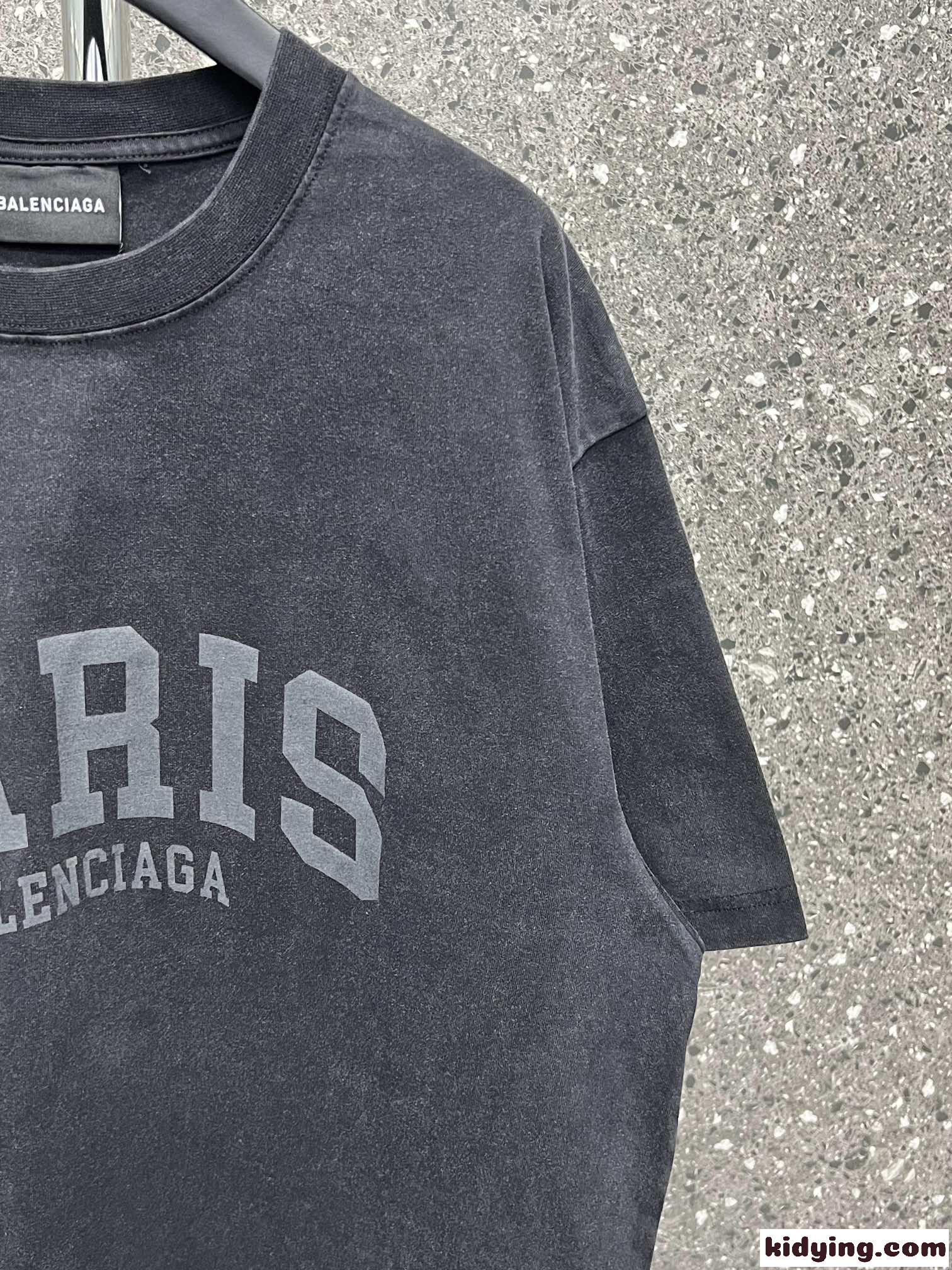 バレンシアガ Tシャツ コピー ユニセックス カジュアル 人気 CITIES PARIS 半袖Tシャツ-4