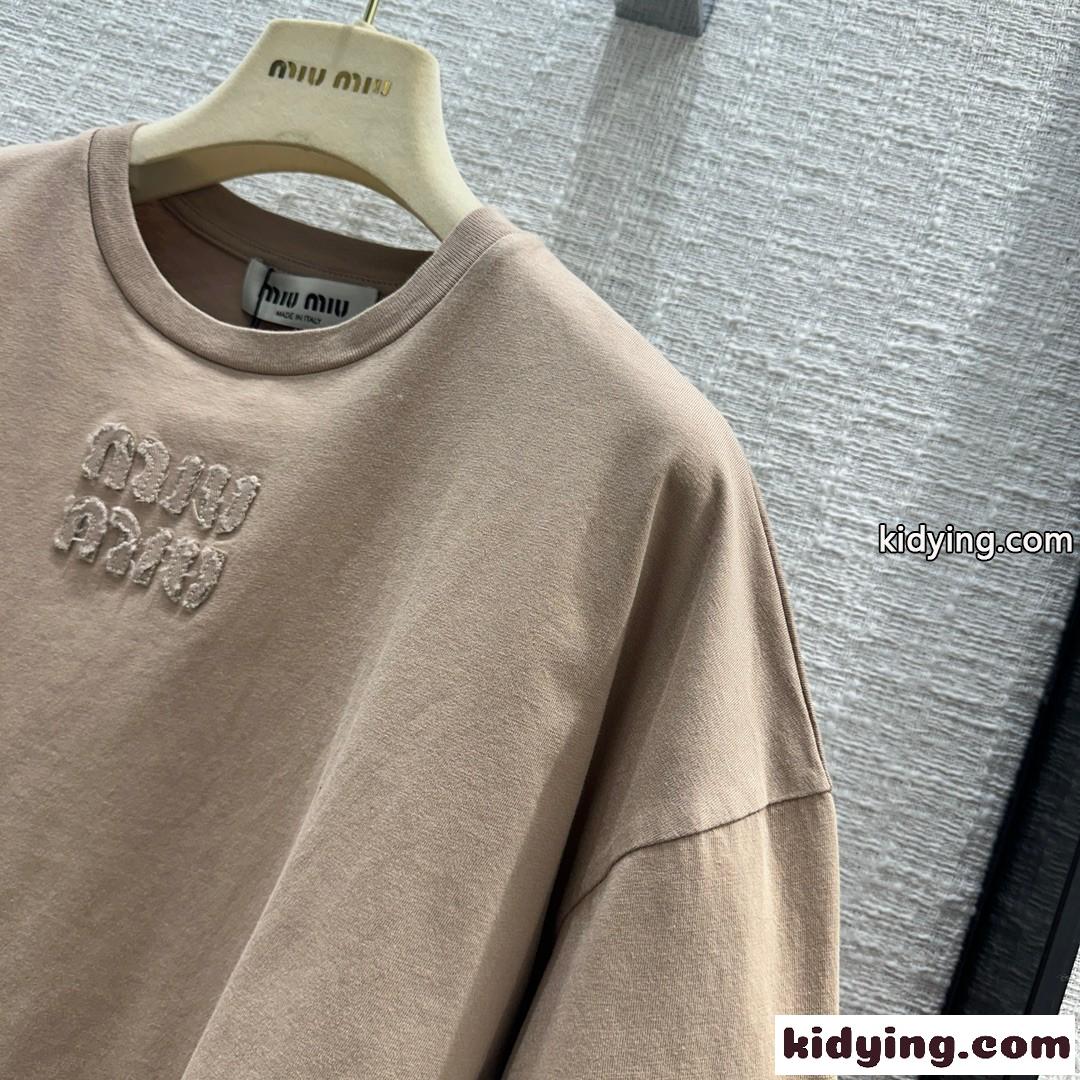 ミュウミュウ Tシャツ コピー レディース 定番 合わせやすい コットン 長袖Tシャツ-4