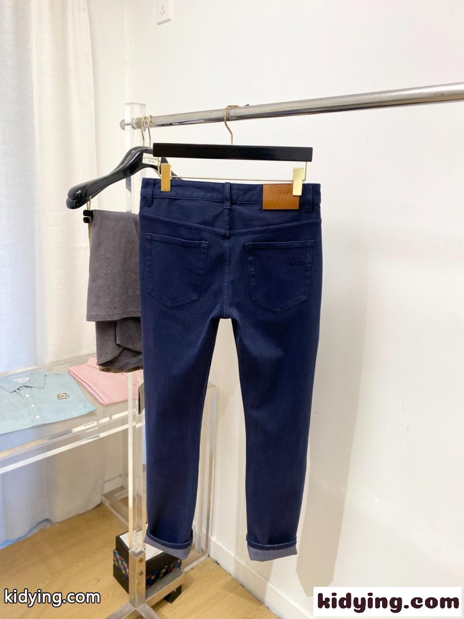 エルメネジルド・ゼニア ジーンズ 偽物 シンプル ストレッチ デニムパンツ-3