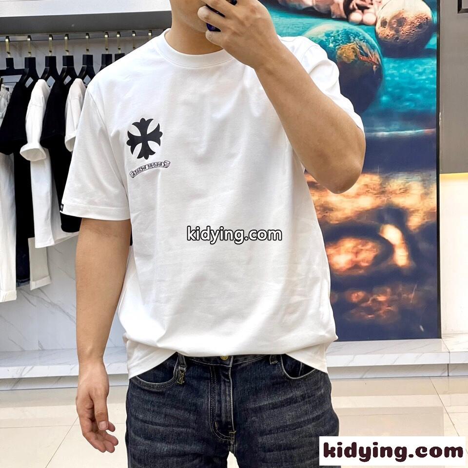 クロムハーツ Tシャツ コピー メンズシンプル 着回し 着心地いい コットン 半袖Tシャツ-2