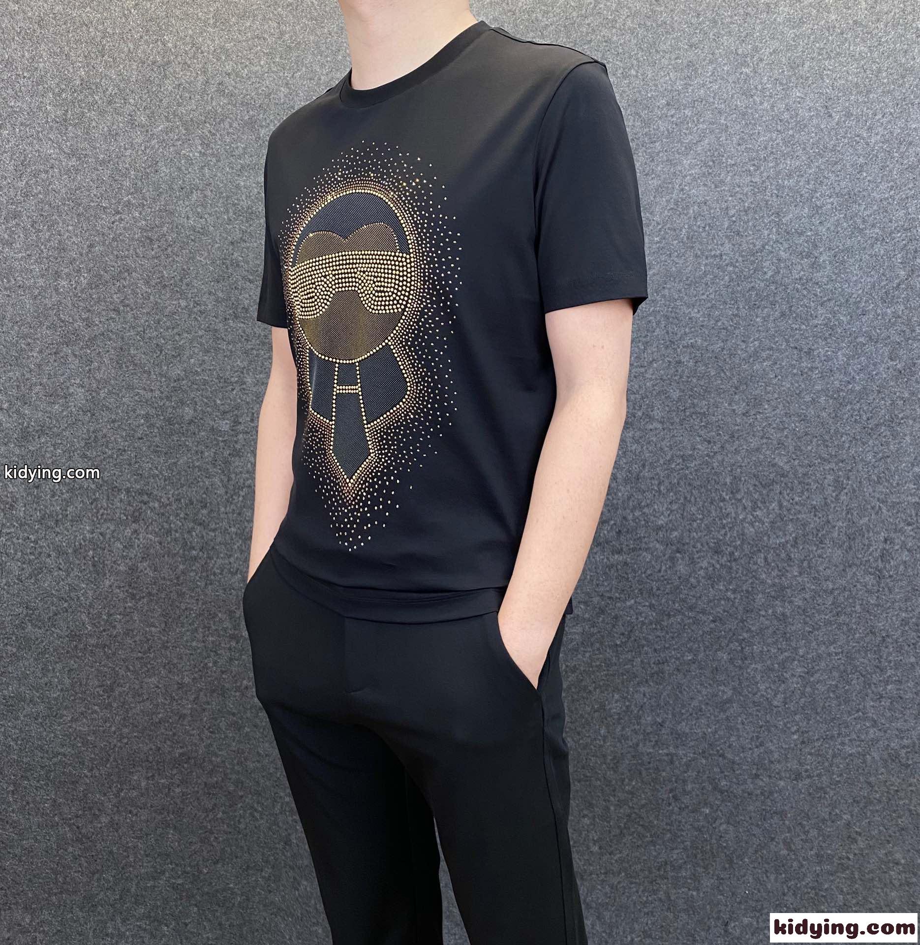 2022春夏新作 カジュアル シンプル 着心地いい フェンディ 半袖tシャツ コピー 柔らかい ホワイト ブラック ブルー-1