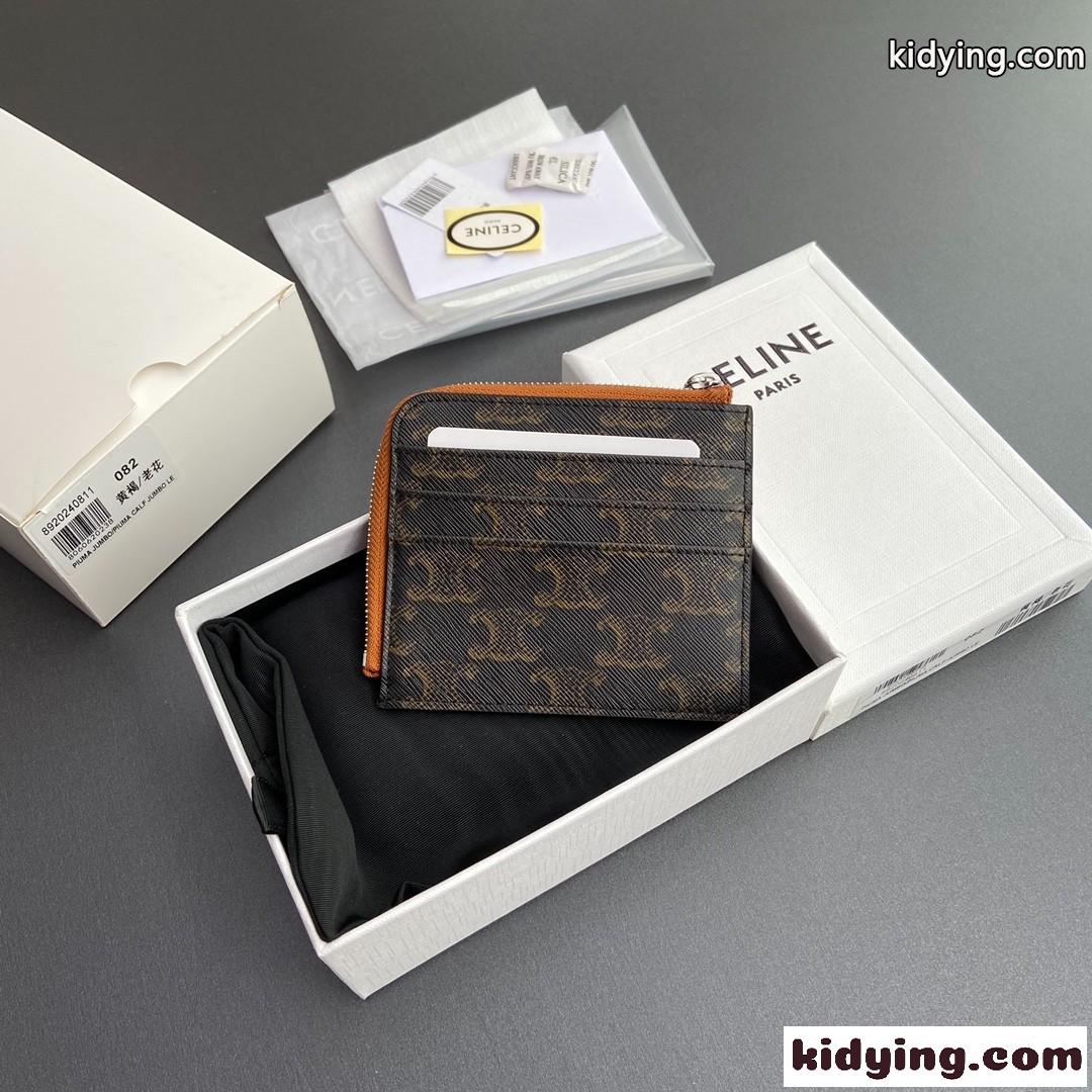 トリオンフキャンバス & レザー カードホルダー セリーヌ 財布 スーパーコピー N級品-1