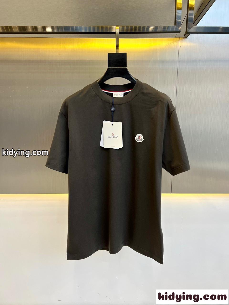 モンクレール Tシャツ コピー カジュアル 定番 クルーネック 半袖Tシャツ グレー-0