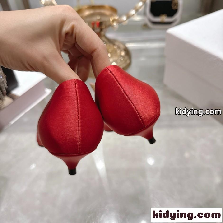クリスチャン・ディオール Dior Whisper パンプス コピー 大人エレガント レッド-3
