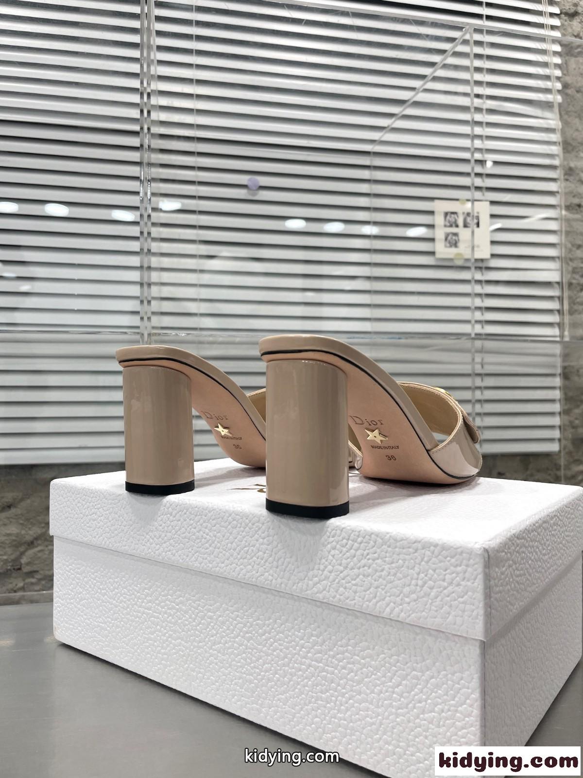 CEST DIOR ヒールスライド クリスチャン・ディオール サンダル コピー ベージュ-3