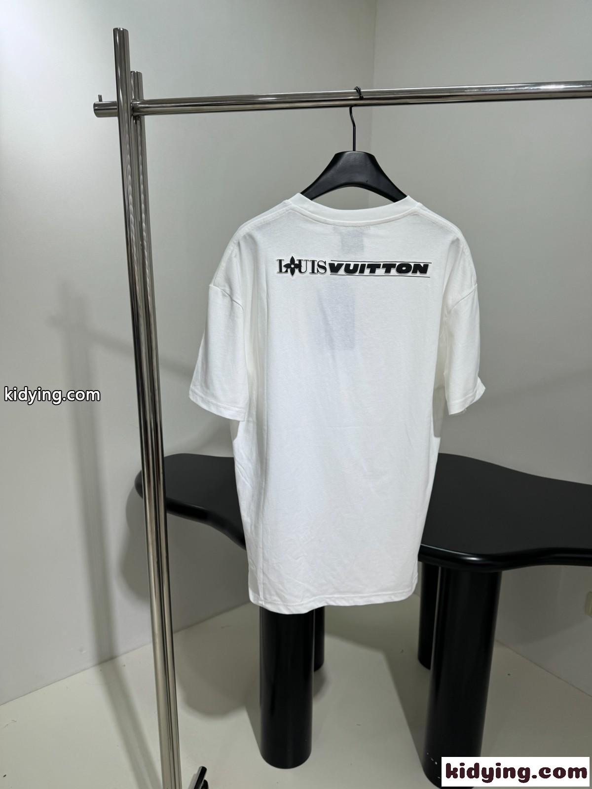 グラフィックコットンTシャツ ルイヴィトン Tシャツ コピー ユニセックス 半袖Tシャツ-0