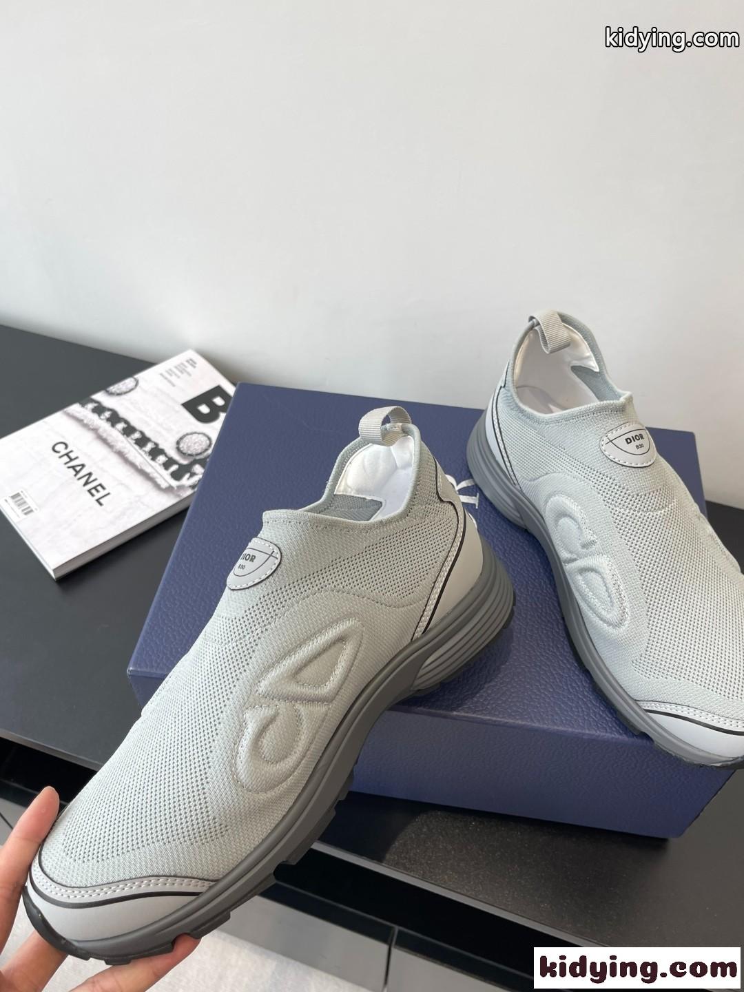 シンプルで履きやすい♪DIOR ディオール B30 カウントダウン スニーカー コピー グレー-2