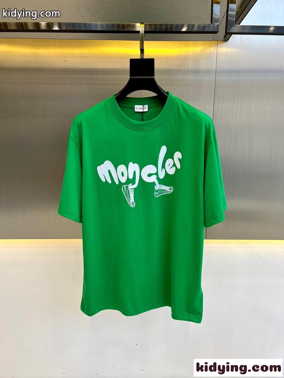 カジュアル 定番 コットンジャージ 半袖Tシャツ モンクレール Tシャツ コピー グリーン-0