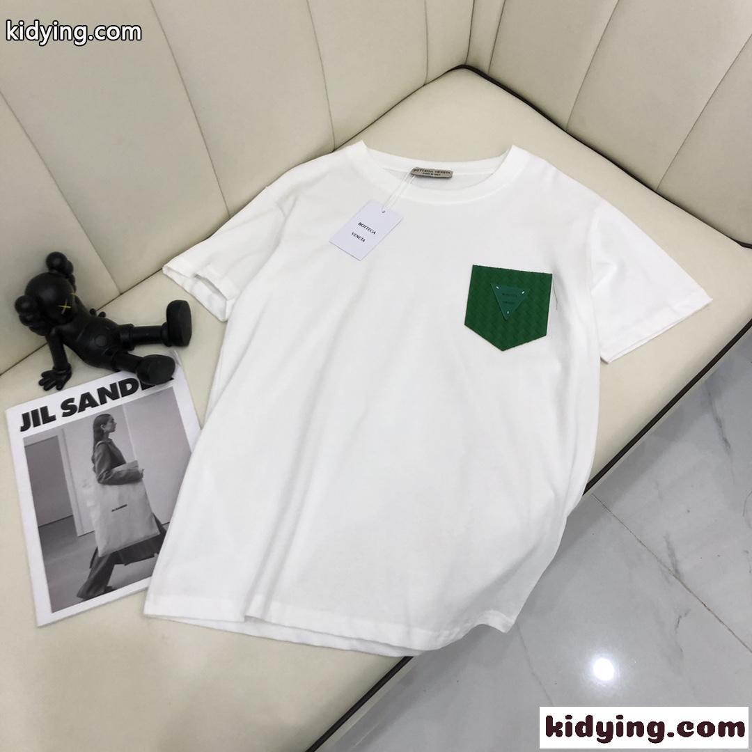 ベーシック 高級感 春夏 新作 合わせやすい ラウンドネック 半袖 ボッテガヴェネタ tシャツ コピー レディース-1