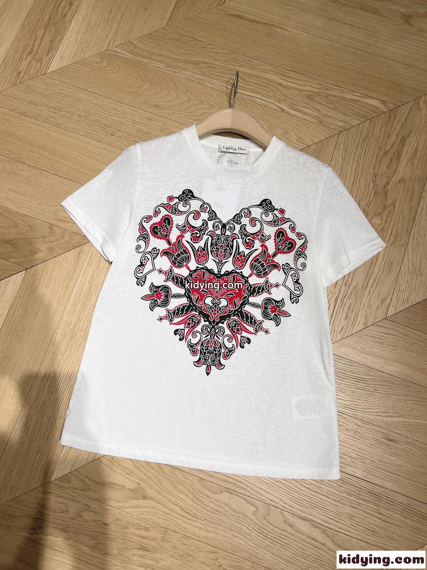お洒落 プリント クルーネック クリスチャン・ディオール Tシャツ コピー 半袖 コットン-3