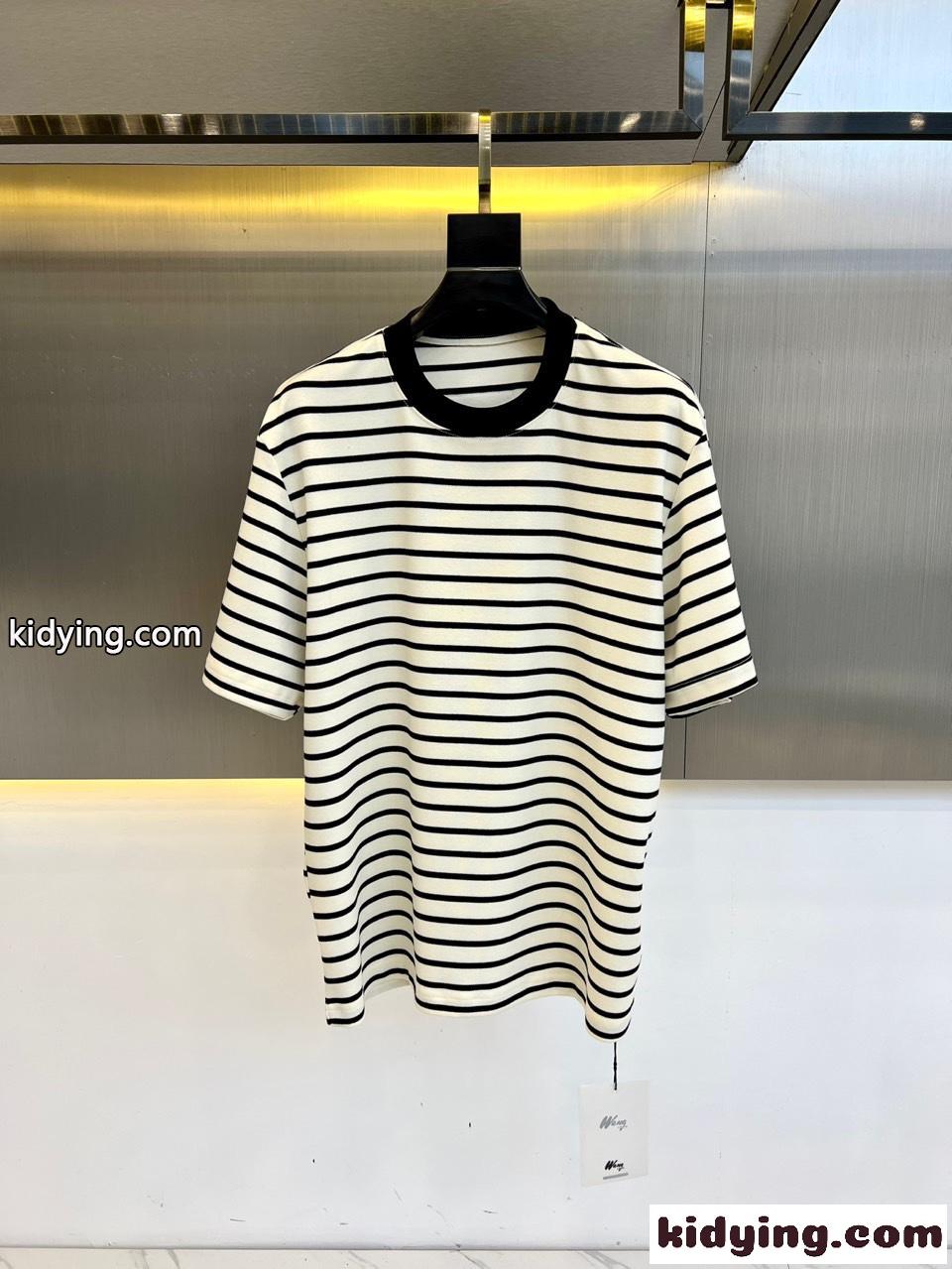 カジュアル お洒落 ボーダー柄 半袖Tシャツ グッチ Tシャツ コピー ベージュ-2