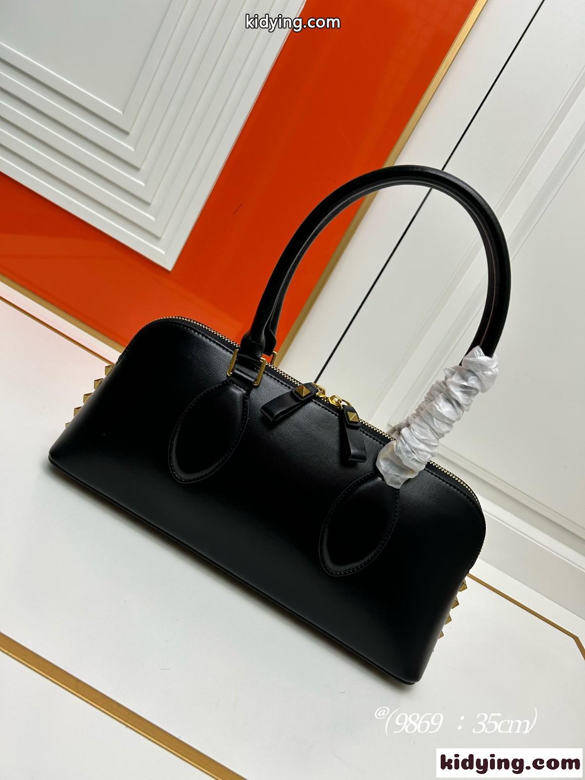 ロックスタッズ E/W ハンドバッグ ヴァレンティノ バッグ コピー ブラック-0