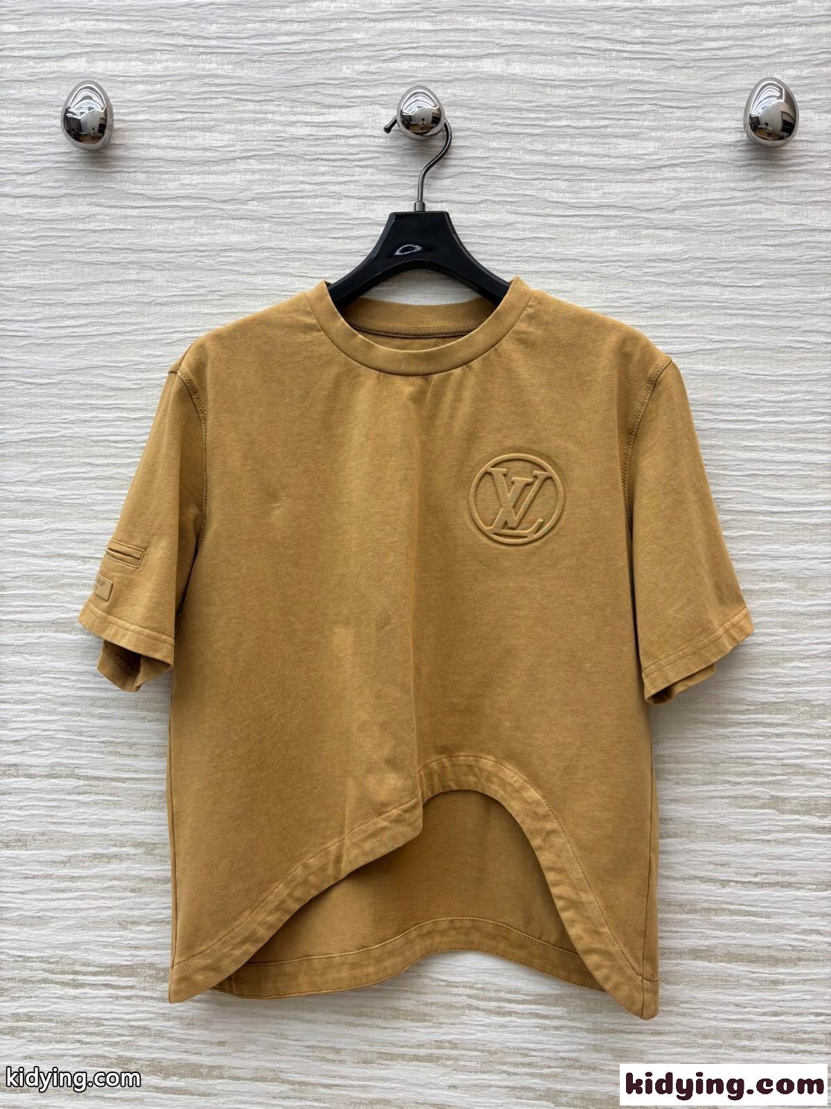 ルイヴィトン スーパーコピー 洗練された カジュアル カーブヘム Tシャツ コットン-0