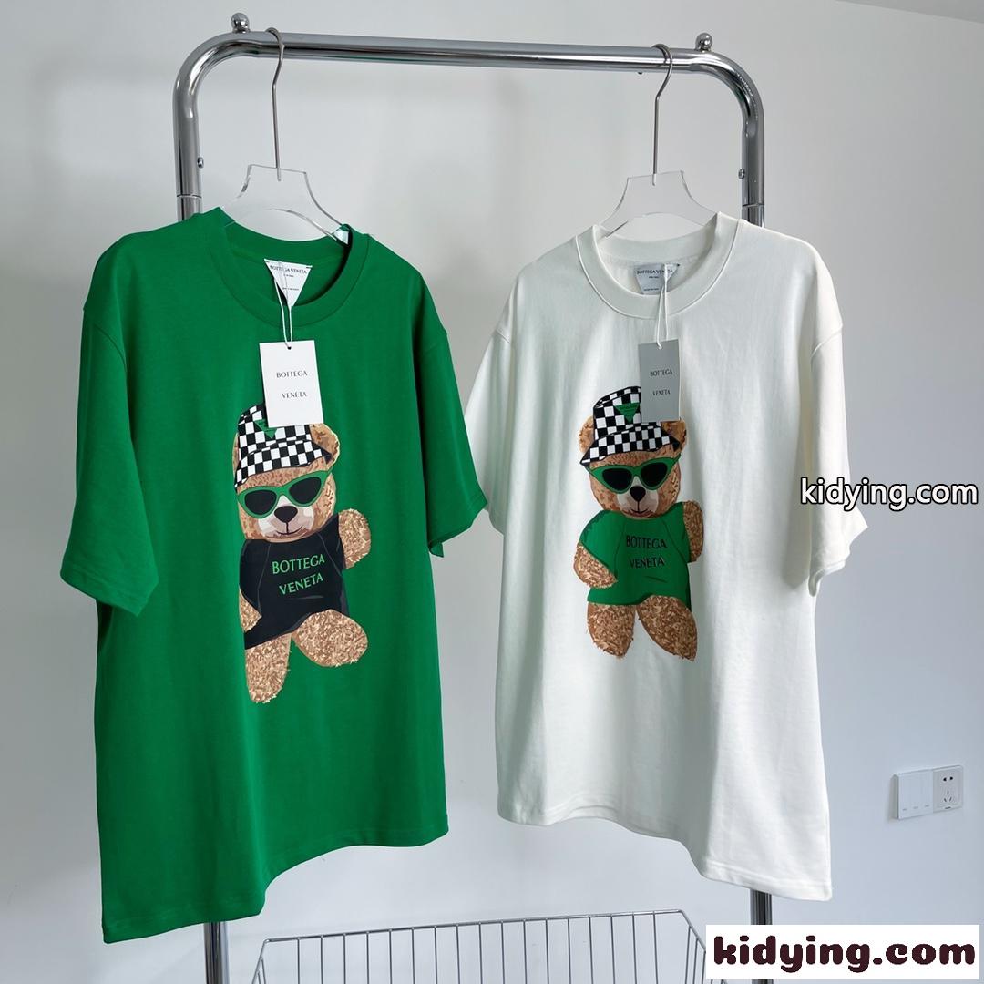 春夏 人気 カジュアル おしゃれ プリント クルーネック ボッテガヴェネタ 半袖tシャツ コピー 可愛い レディース トップス-3