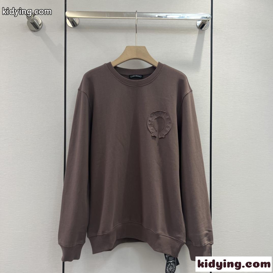 カジュアル クルーネック プルオーバー クロムハーツ Tシャツ コピー 長袖 スウェット-0