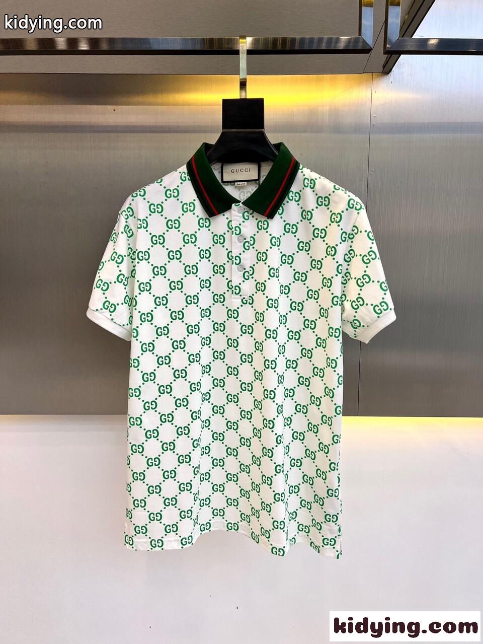 GG ストレッチ コットン ポロシャツ グッチ Tシャツ コピー メンズ-0