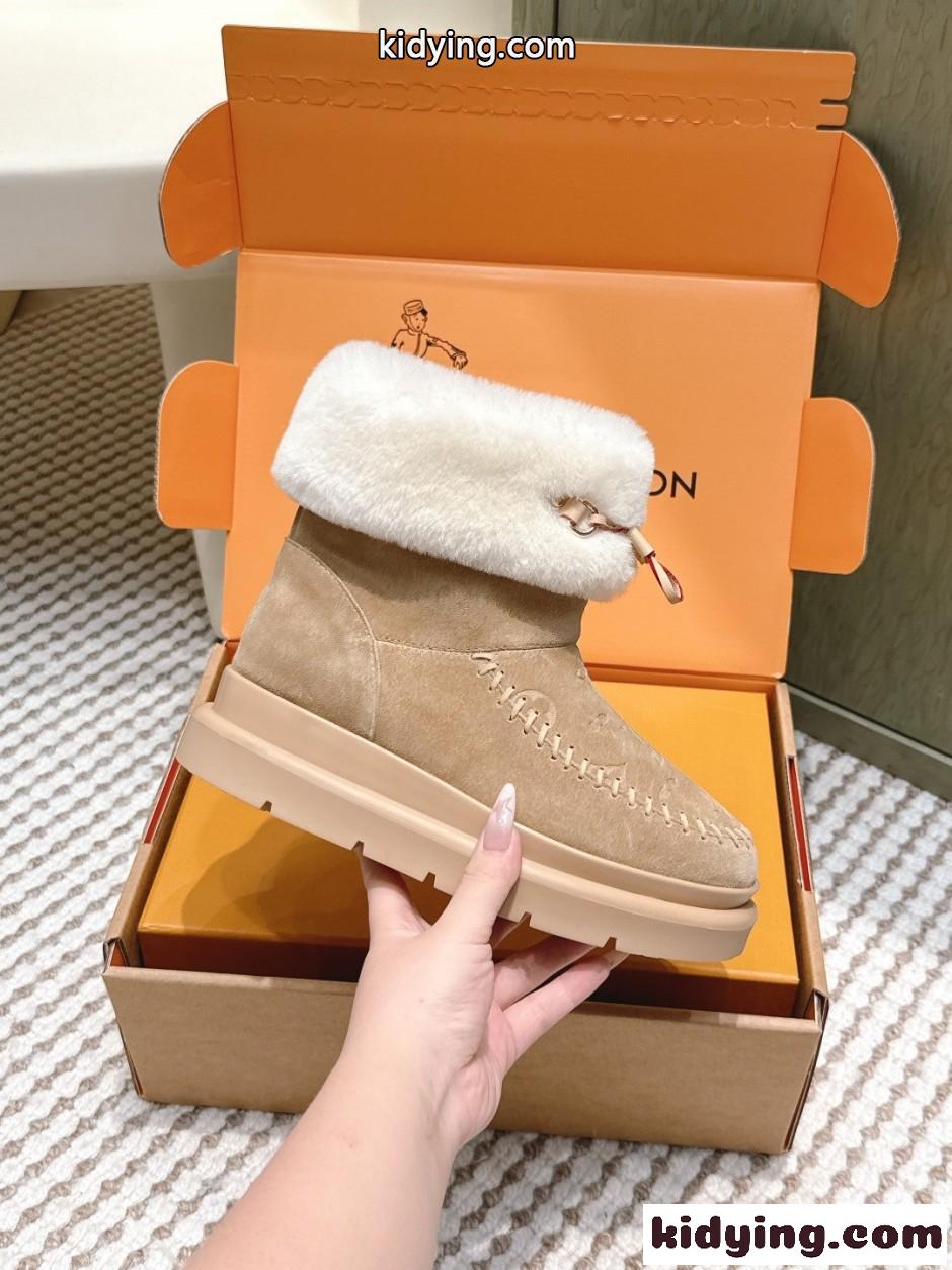 LV SKI コルティナ アンクルブーツ ルイ・ヴィトン ブーツ スーパーコピー ベージュ-0