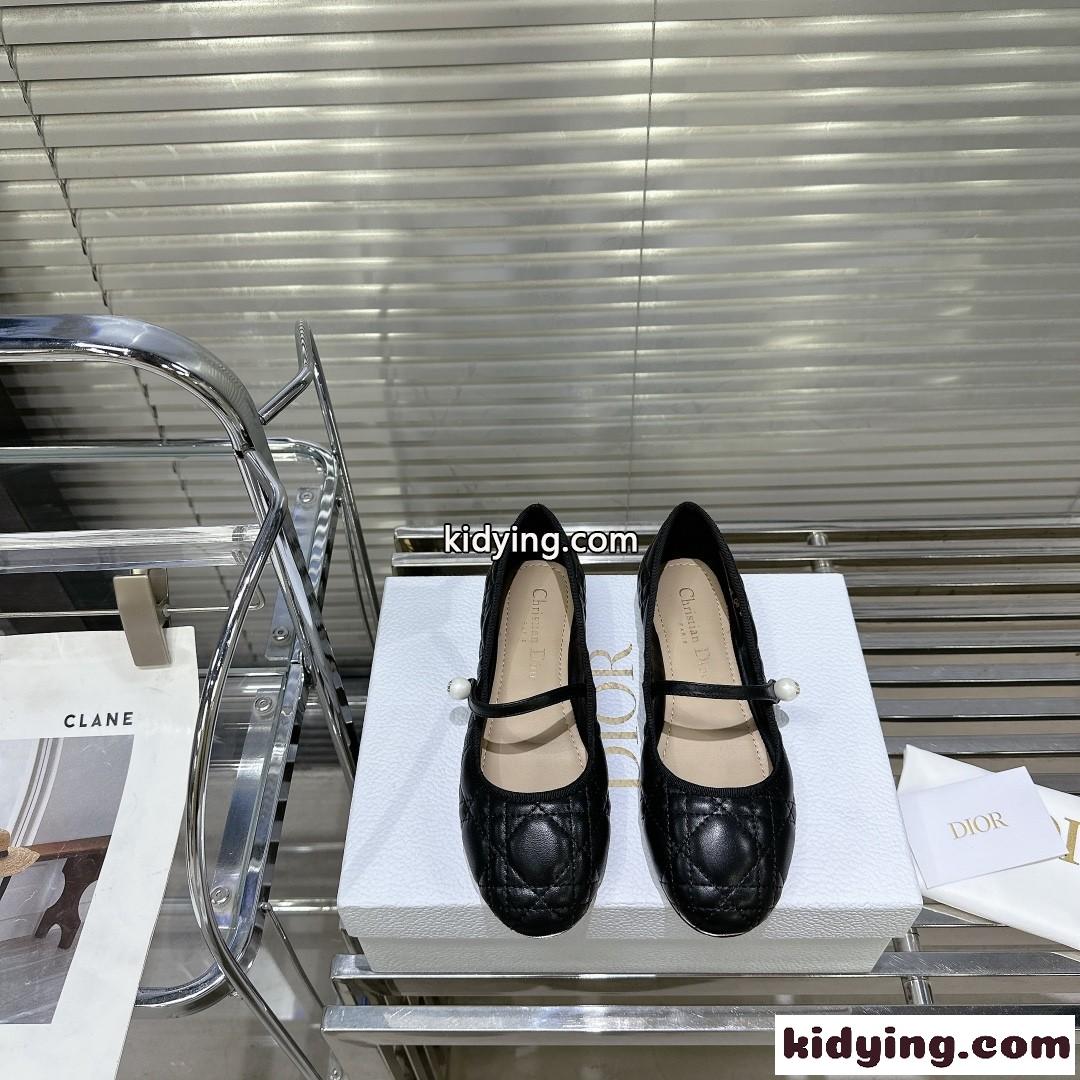 Dior バレエフラット クリスチャン・ディオール パンプス コピー ブラック-0