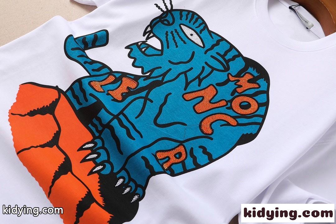 人気 カジュアル おしゃれ クルーネック 着心地いい モンクレール tシャツ コピー メンズ 半袖 トップス プリント-3