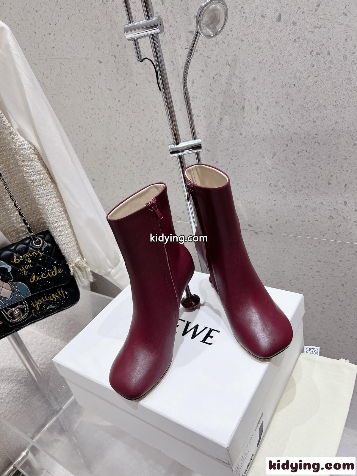 8.5cm トイ アンクル ブーティ ロエベ ブーツ コピー レッド-1