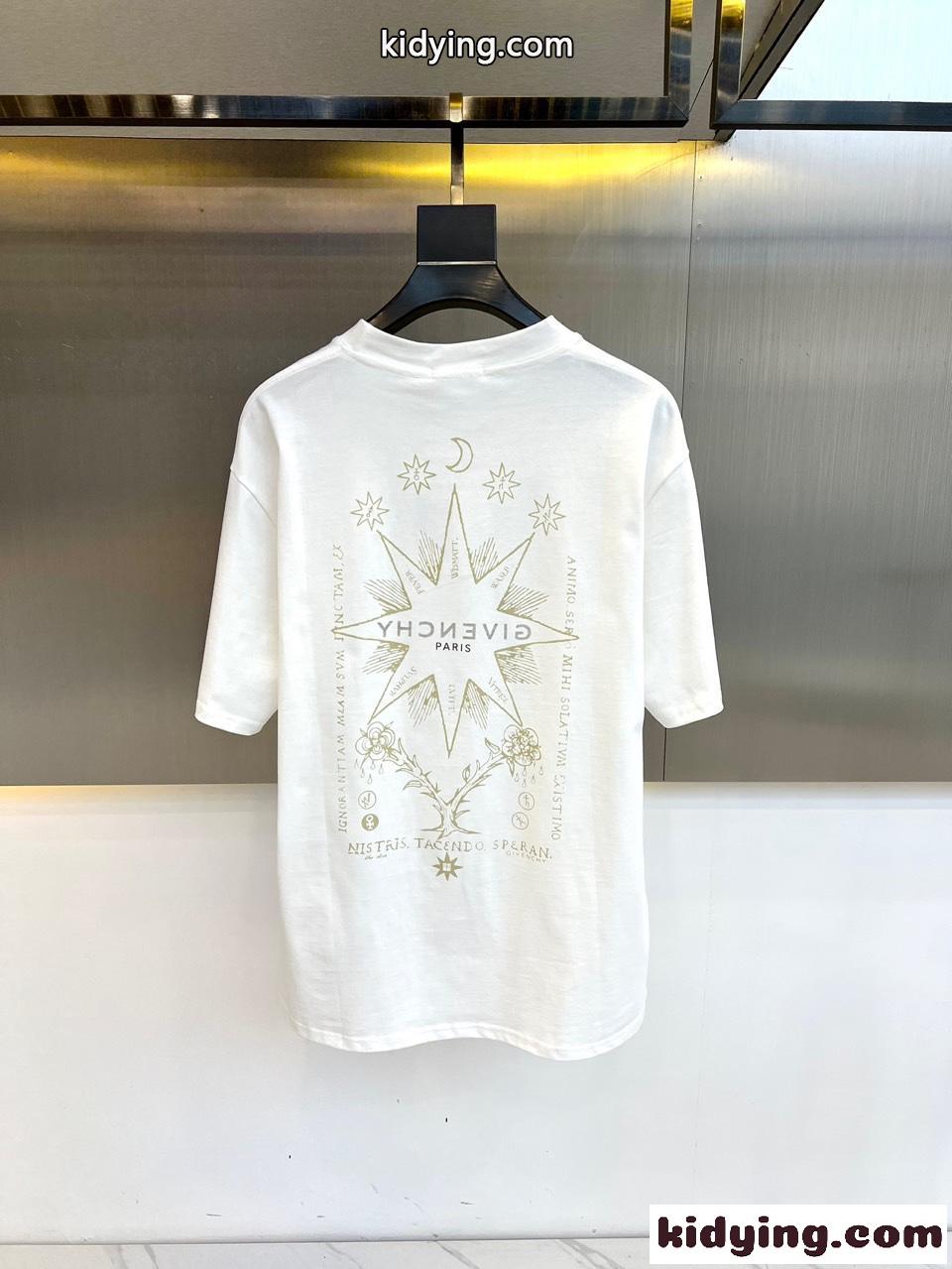 快適 コットン 半袖Tシャツ ジバンシィ Tシャツ コピー ロゴプリント ホワイト-4
