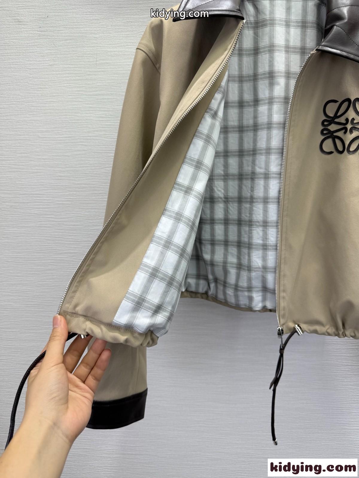 ロエベ ジャケット コピー 洗練された カジュアル クロップドジャケット ベージュ-1