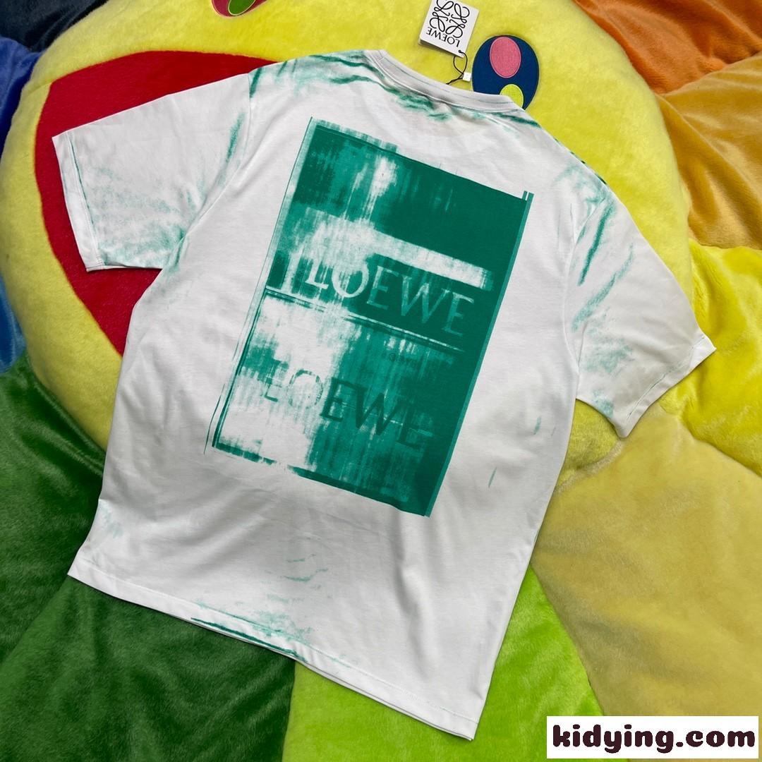 カジュアル アナグラム ロゴ プリント ロエベ tシャツ コピー 半袖 コットン 人気 おしゃれ-3