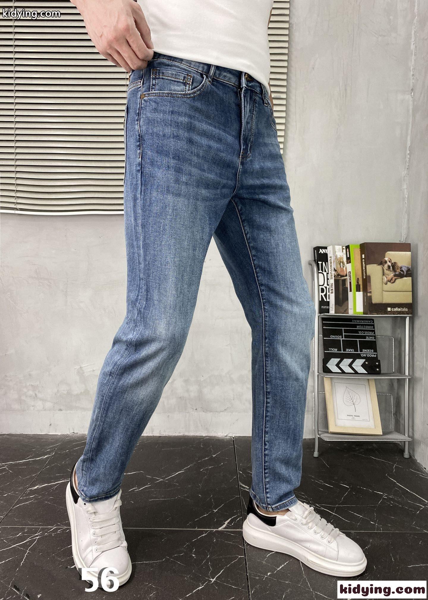 定番 カジュアル 人気 バーバリー ジーンズ コピー メンズ  ファッション デニムパンツ シンプル ハイウエスト-2
