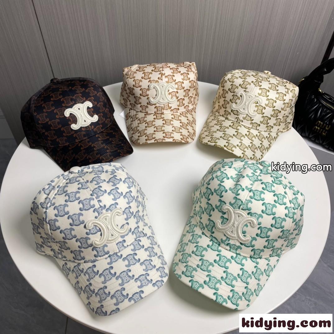 お洒落 上品 トリオンフ総柄 セリーヌ キャップ コピー 5色展開-0