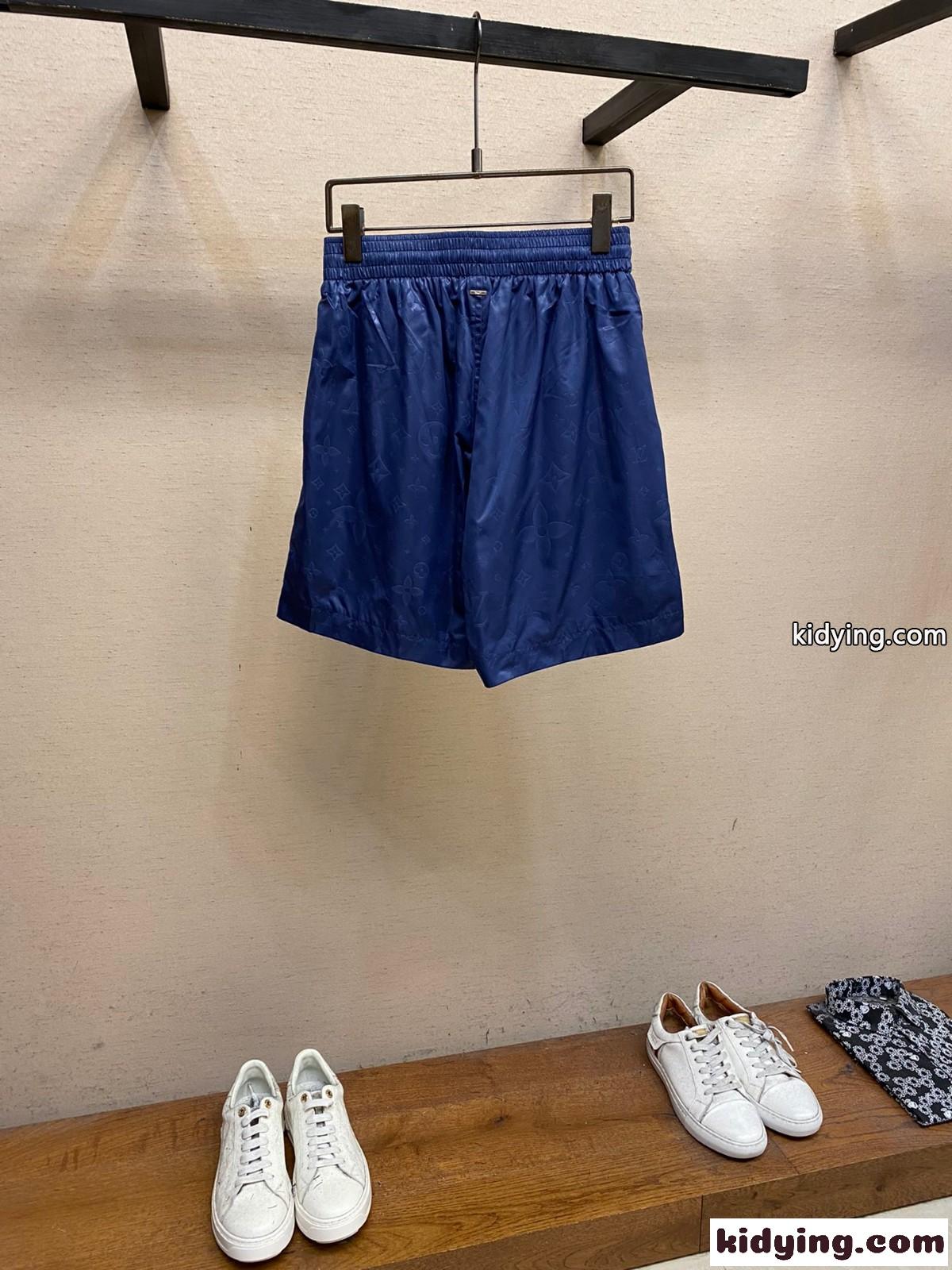 カジュアル ロゴ ショートパンツ ルイ・ヴィトン パンツ コピー ネイビー-2