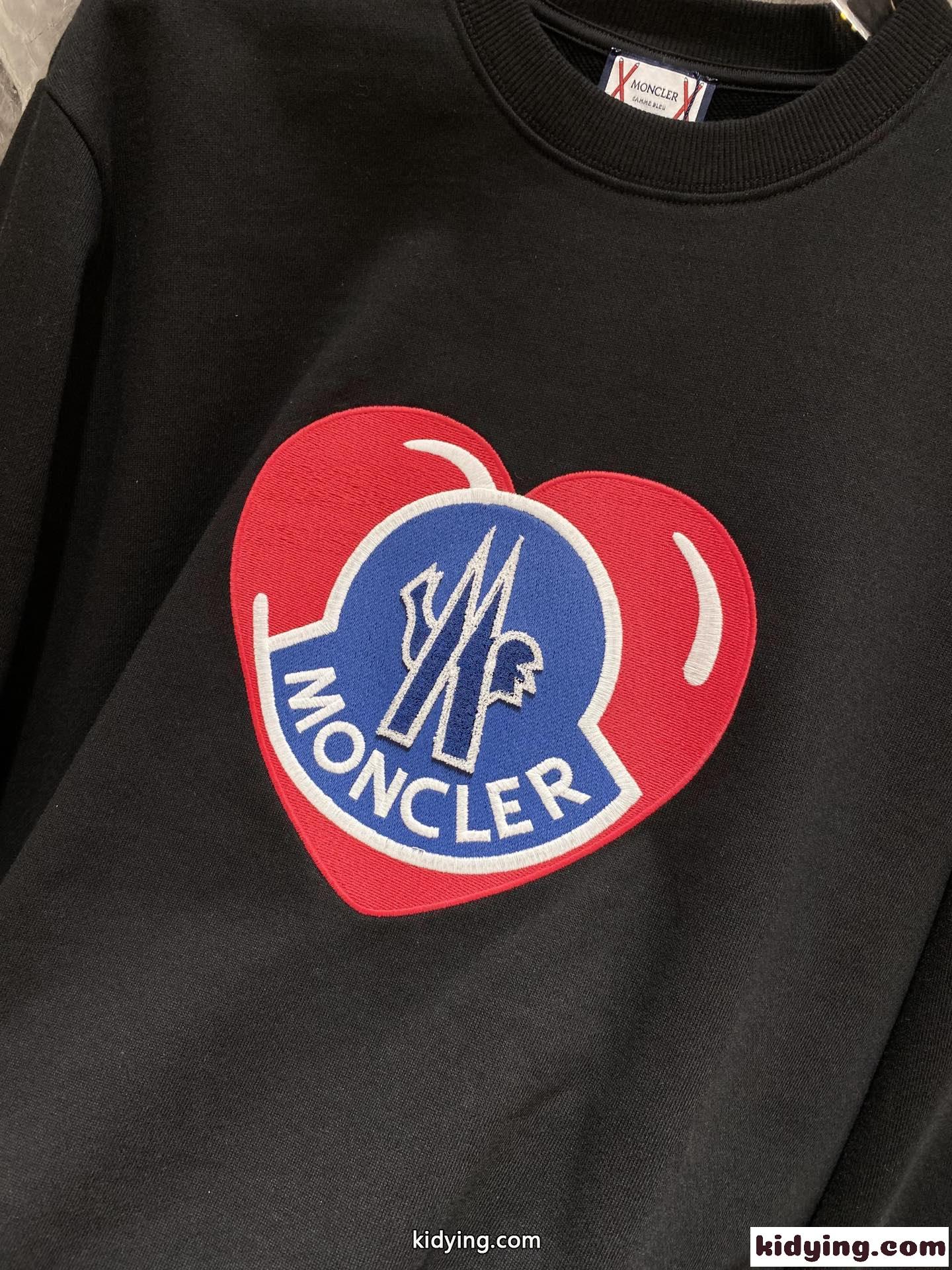 カジュアル クルーネック スウェットシャツ モンクレール Tシャツ コピー ブラック-3
