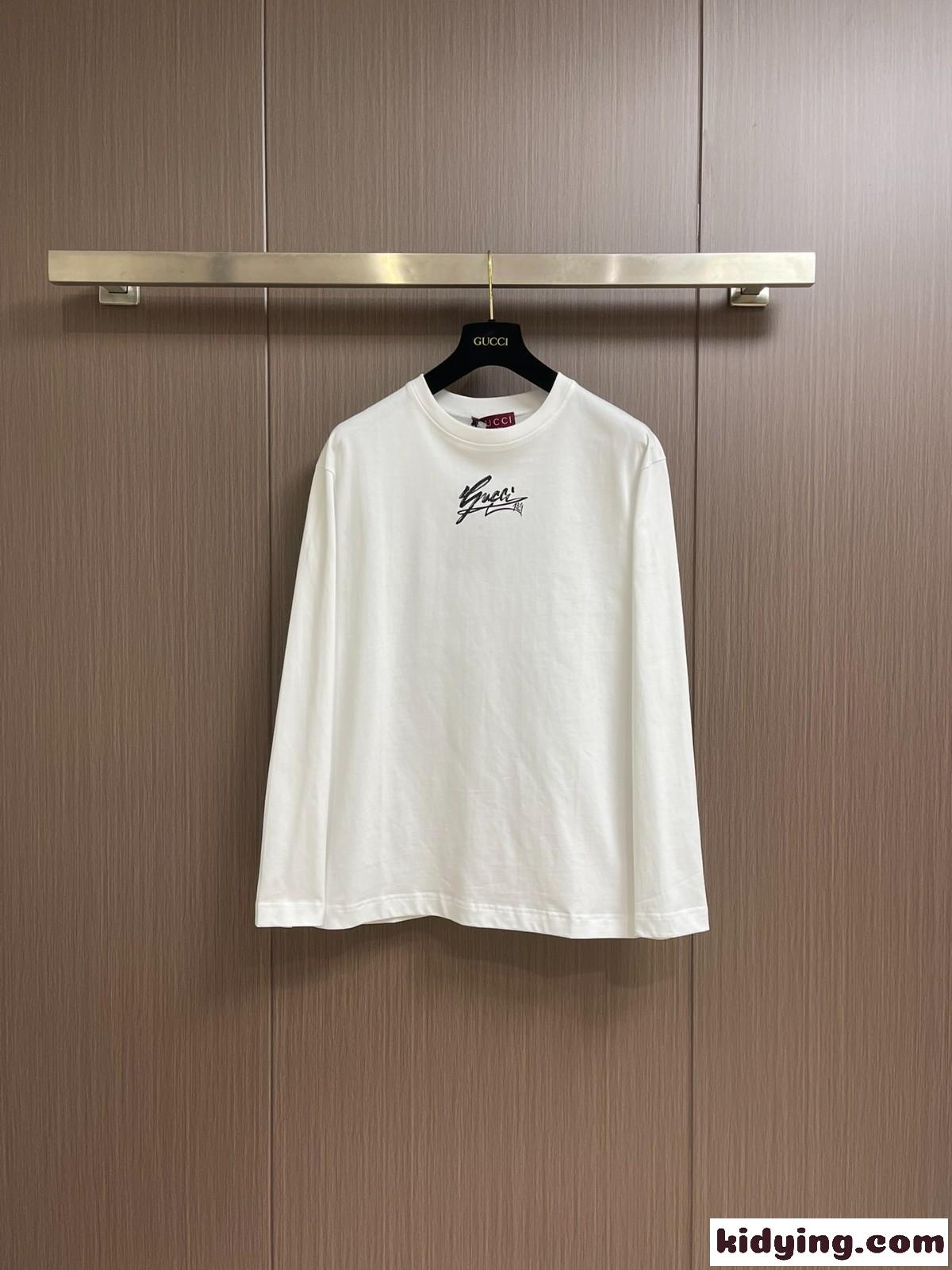 人気 合わせやすい カジュアル プリント グッチ Tシャツ コピー 長袖Tシャツ-0