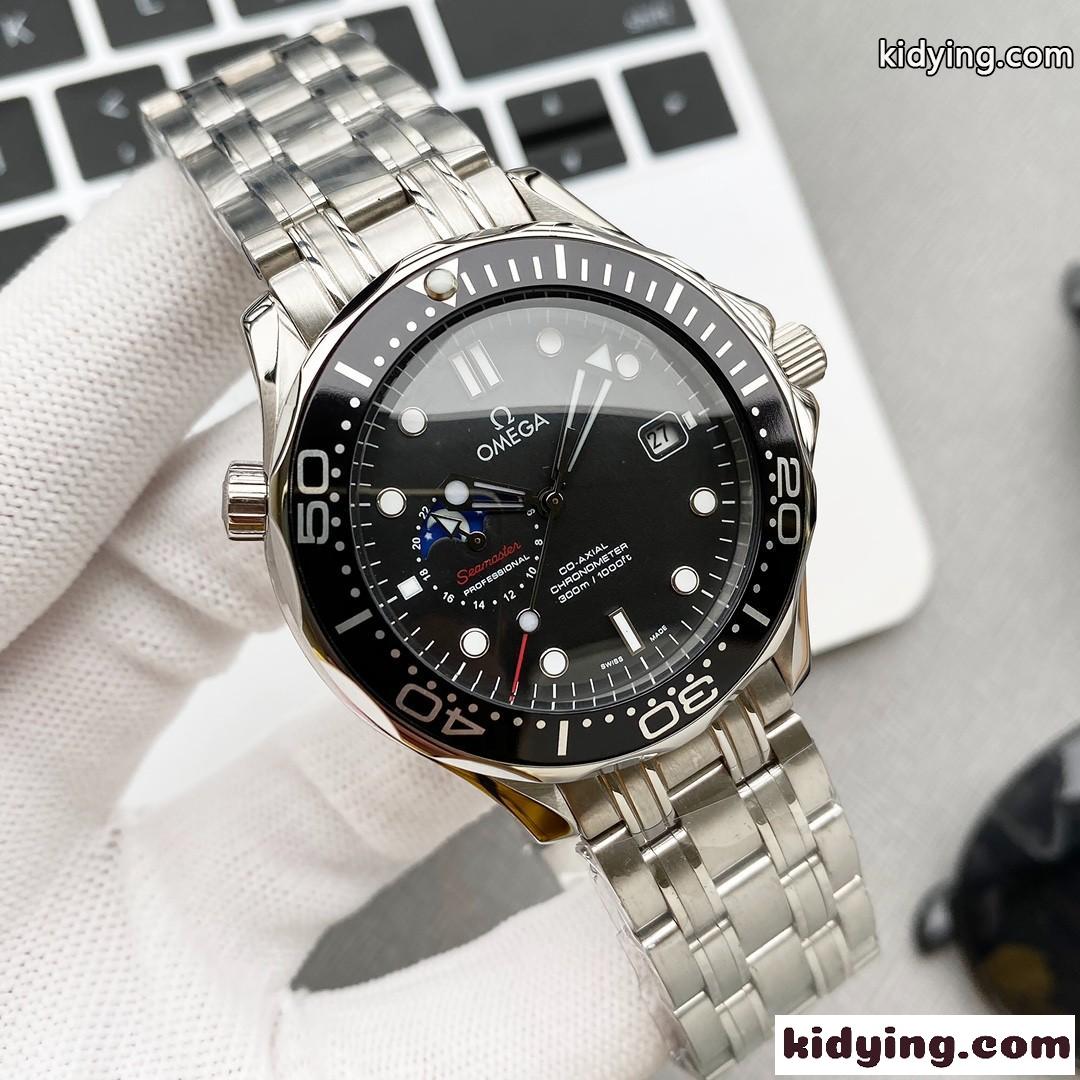 オメガ OMEGA  海馬 超強力夜光 高級セラミック表面 オメガ 腕時計 メンズ コピー 男性用腕時計-4