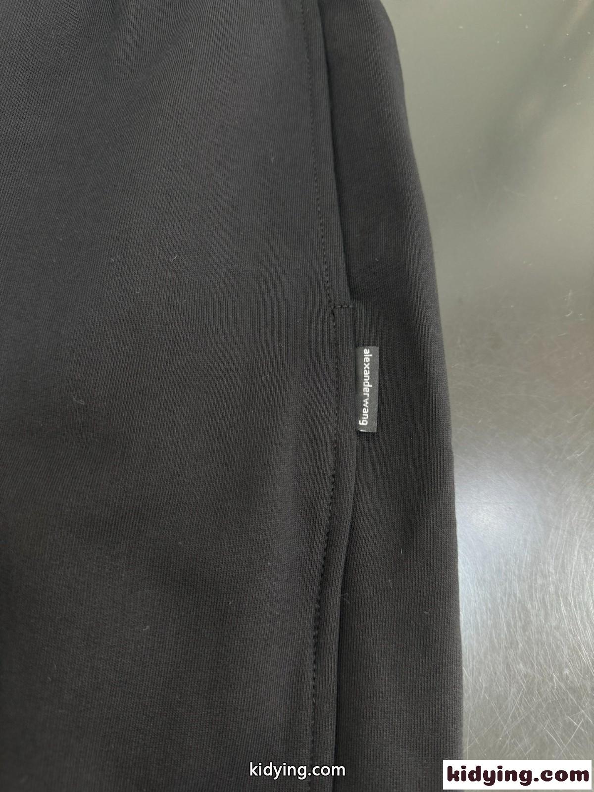 シンプル ユニセックス スウェットパンツ アレキサンダーワング パンツ 偽物 ブラック-4