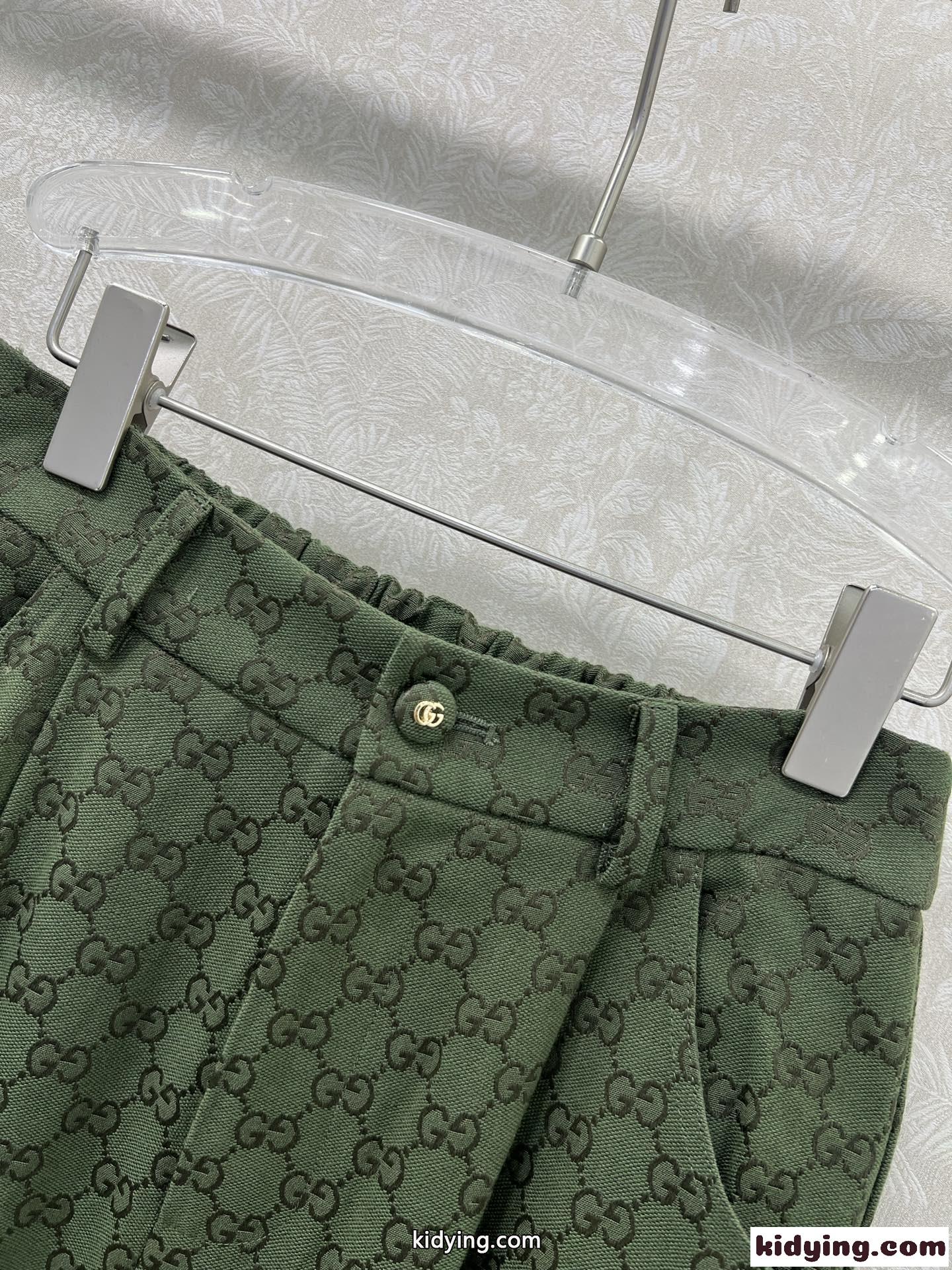 カジュアル GGロゴ カーゴパンツ グッチ パンツ コピー ズボン グリーン-2