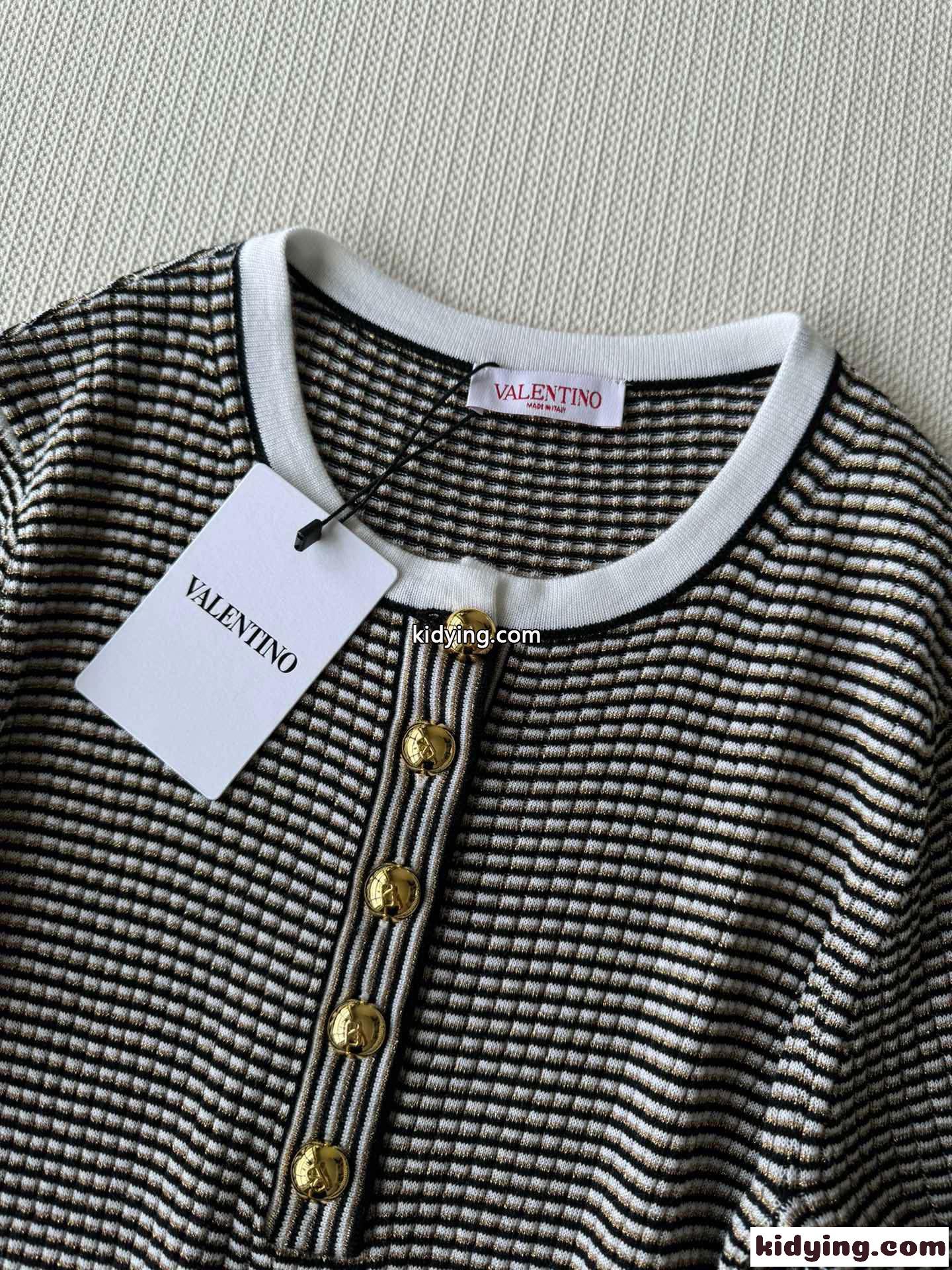 コットンブレンドショートスリーブ トップス ヴァレンティノ 半袖Tシャツ コピー レディース-1