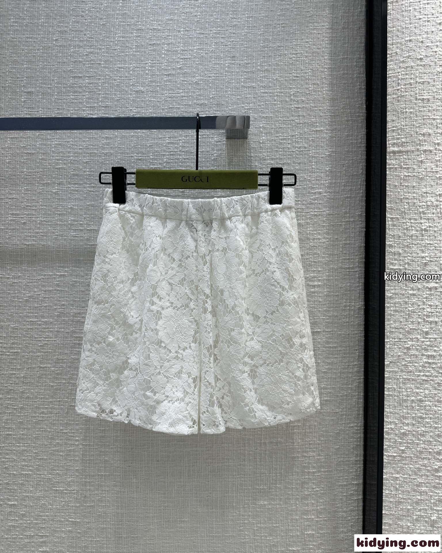 フローラル レース ショートパンツ グッチ パンツ コピー ホワイト-2