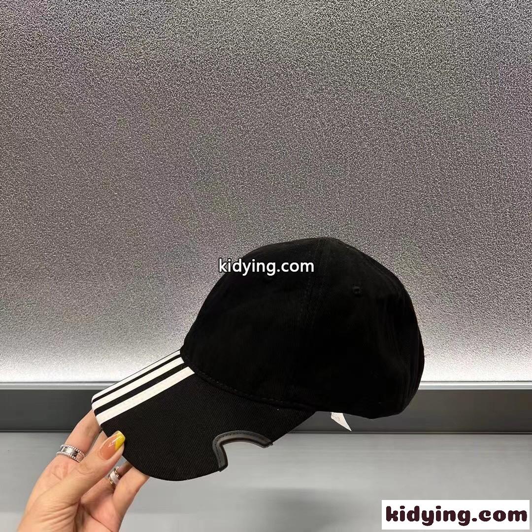 BALENCIAGA×ADIDAS ロゴ ベースボールキャップ バレンシアガ 帽子 コピー ハット-2