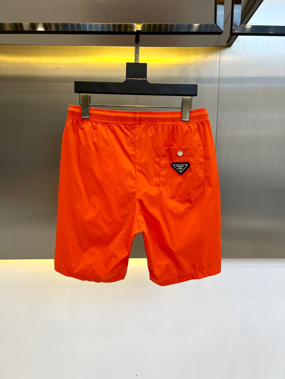 プラダ パンツ コピー シンプル カジュアル メンズ ショーツ ショートパンツ オレンジ-4